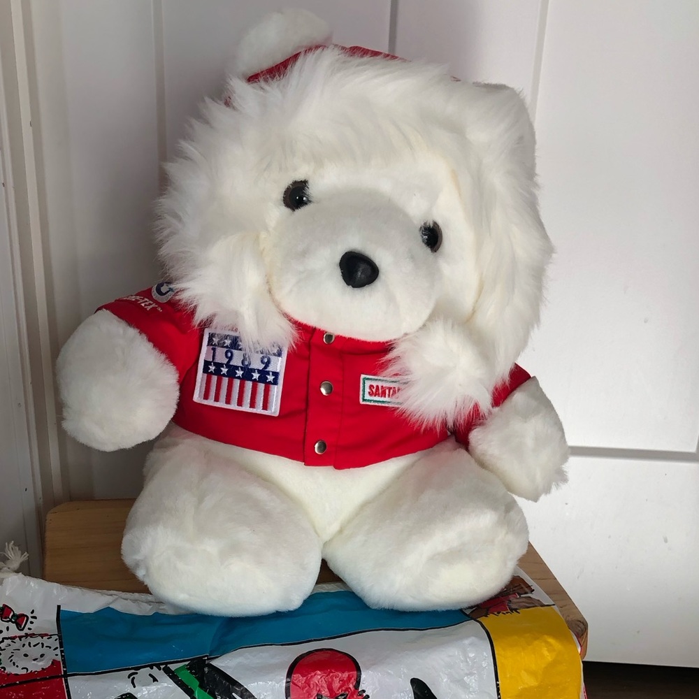 COPY - 1989 Dayton Hudson Santa Bear Explorer Bear Stuffed Plush